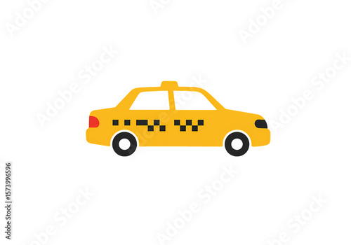 Pixel Art Representation of a New York City Taxi Cab isolated on transparent background