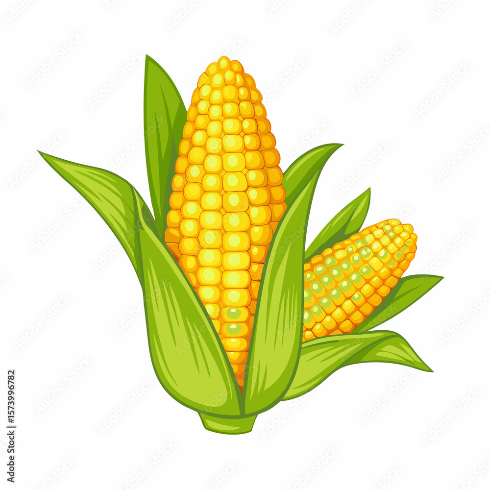 Obraz premium corn on a white background
