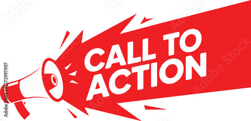 Dynamic megaphone announces 'Call to Action' message, driving engagement and sales