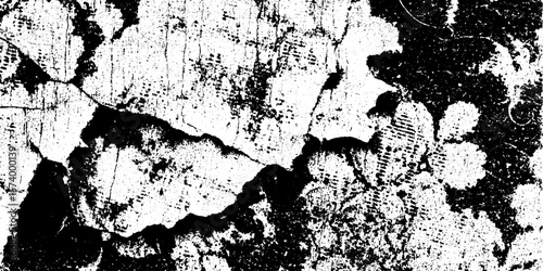 Vintage torn floral damask wallpaper texture with grunge overlay for artistic design