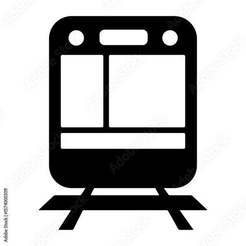 電車・鉄道・列車　アイコン・シルエット　ベクター／透過PNG／JPEG白背景