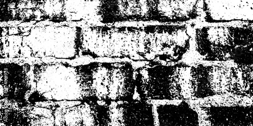 Weathered brickwork with chipped edges and distressed mortar texture for rustic design