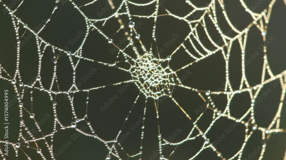 spider web in the dew