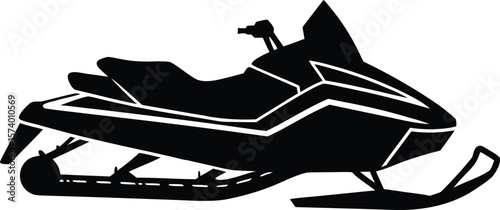 snowmobile silhouette vector illustration