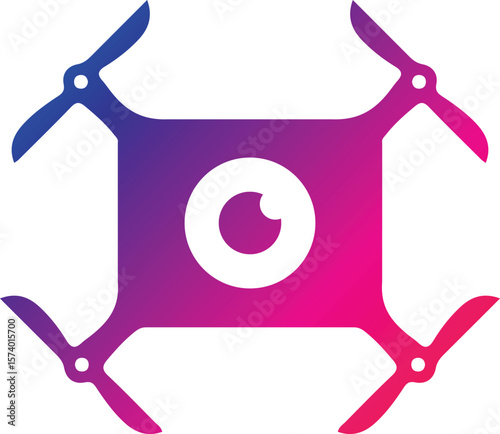 Vector drone icon black design