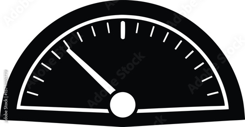 speed gauge silhouette vector isolated