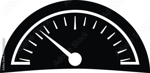 speed gauge silhouette vector