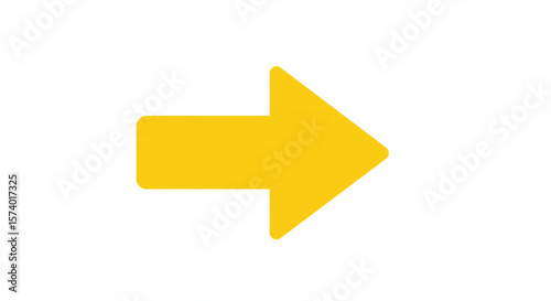 A simple, bold, yellow arrow pointing right, indicating direction or navigation.