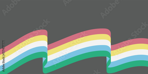 Disability pride flag. Color stripes representing a form of impairment