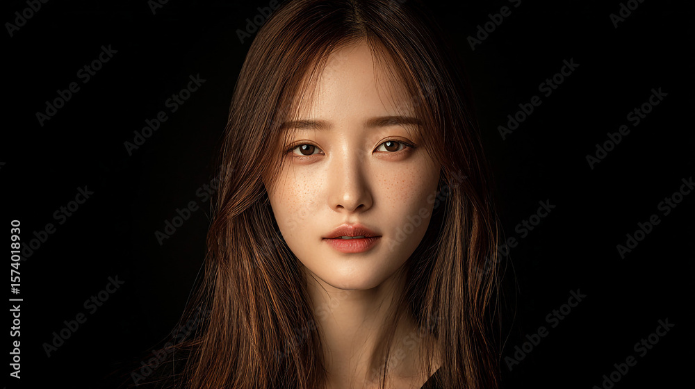 Fototapeta premium Stunning Portrait: A Woman's Captivating Gaze