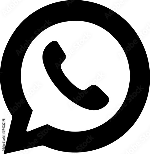 WhatsApp Logo Vector – Messaging App Icon for Communication and Social Media

