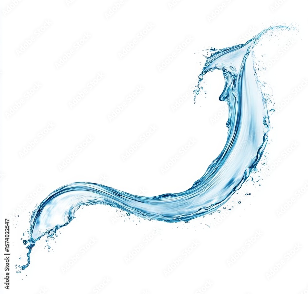 Water wave isolated on a white background, PNG clipart illustration with a transparent background for easy cutout Water wave isolated on a white background, PNG clipart illustration with a transparent background for easy cutout