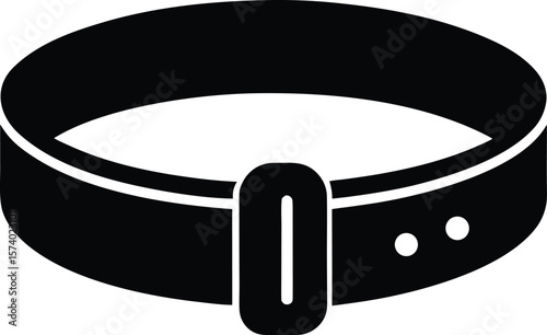 black and white belt isolated