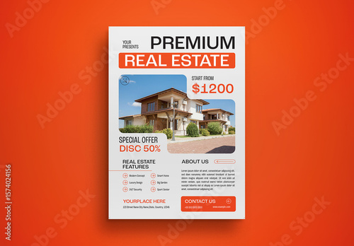 White Utilitarian Real Estate Property Flyer Layout