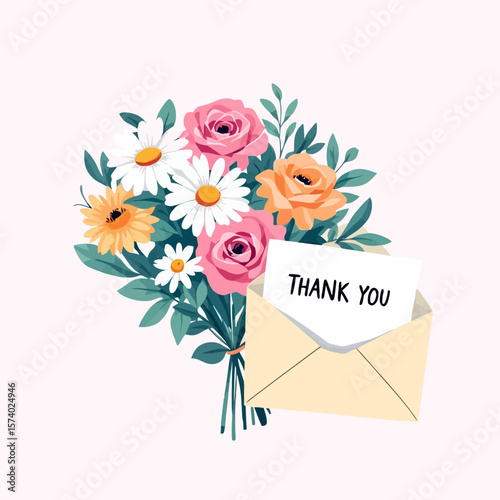 greeting card with flowers
