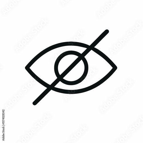 Eye with Slash Hide Password Icon