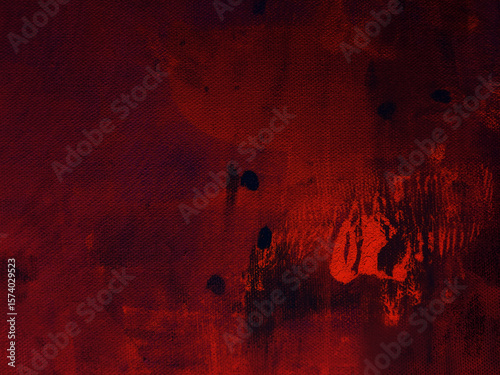 ホラーテクスチャ 不気味な赤いキャンバス 背景素材 油絵の具 アート 液体 濃い 怖い 暗い