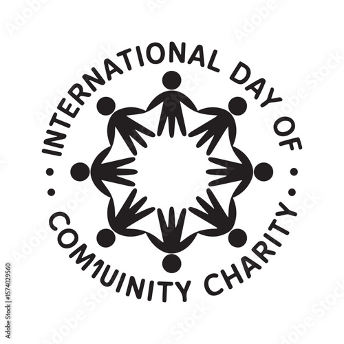 International Day of Community Charity people holding hands circle vector