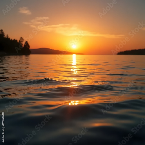 sunset over the sea