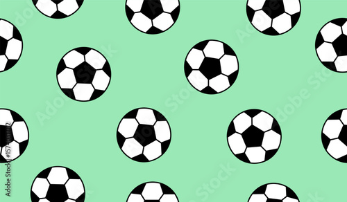 Cute soccerballs pattern background vector design