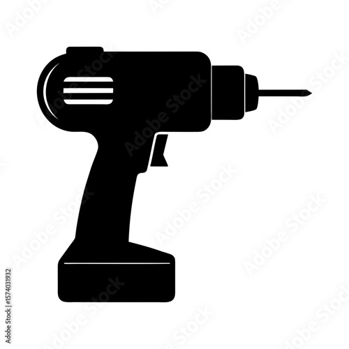 Power Drill Clipart Vector Illustration