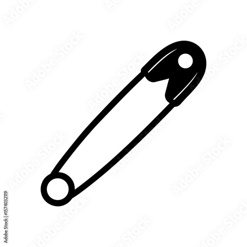 Safety Pin Clipart Vector Illustration