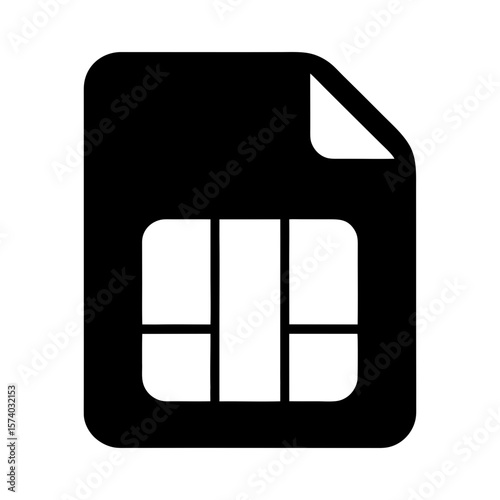 SIM Card Clipart Vector Illustration