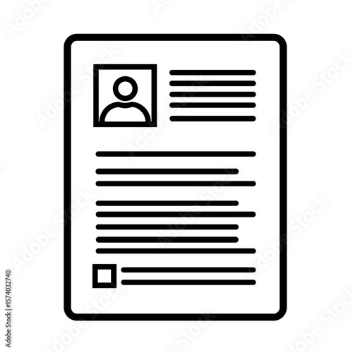 Minimalist resume template featuring profile picture and text  