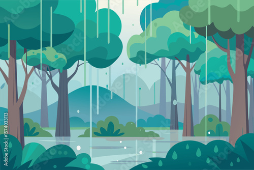 flat-vector-illustration-of-a-rainy-day-in-a-decid.eps