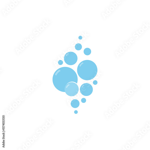 Water bubbles icon isolated on white background