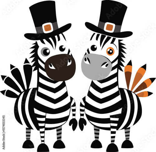 Funny cartoon zebra character vector illustration for wild safari fun
