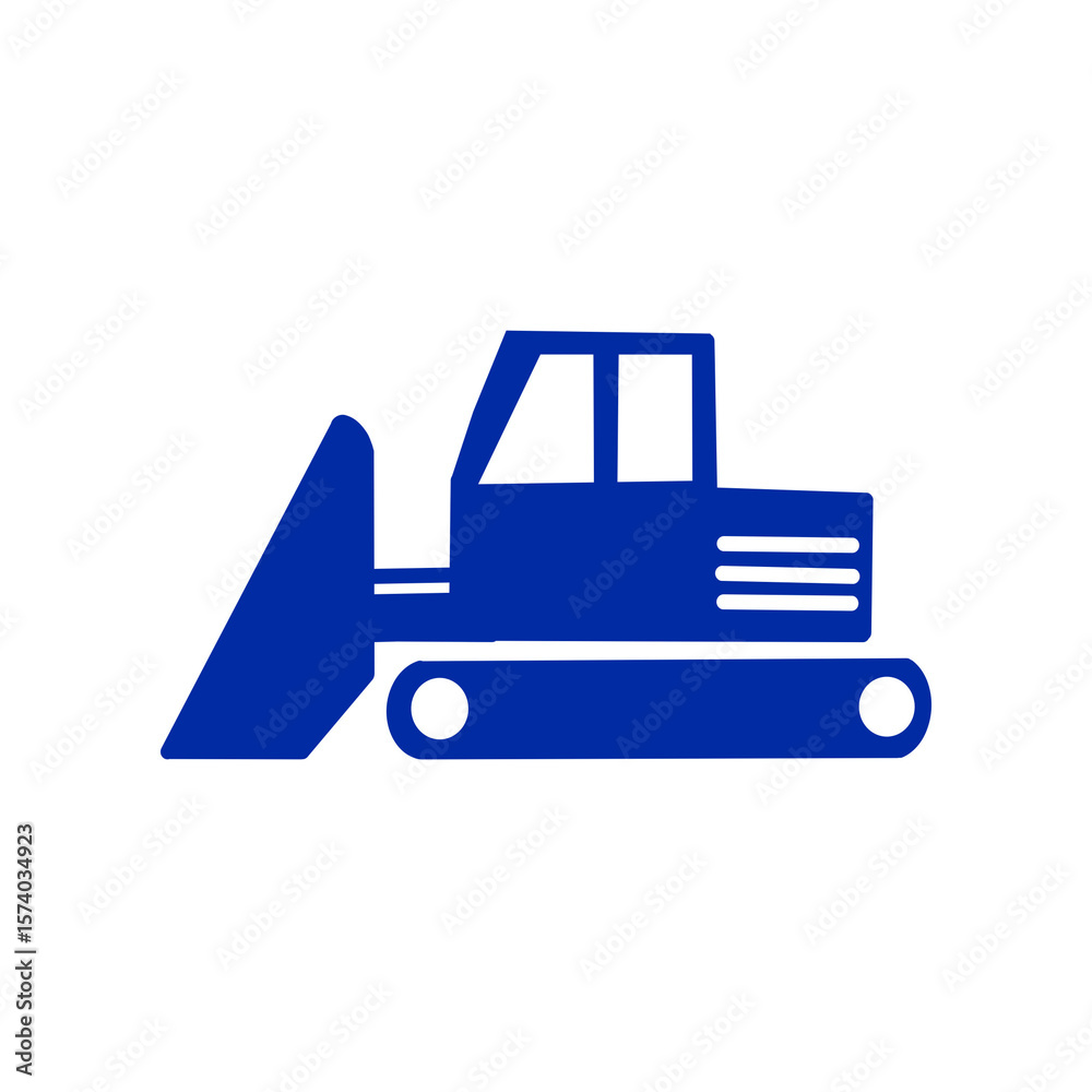 Naklejka premium Bulldozer Icon／ブルドーザーのアイコン