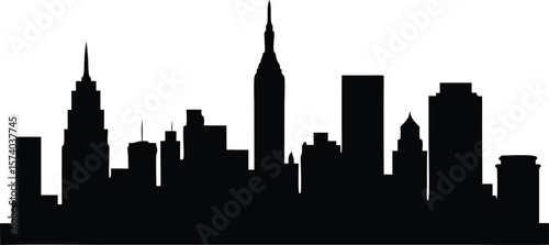 New York city skyline silhouette a stunning vector