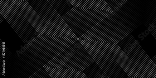Elegent black abstract background with diagonal lines. Vector monochrome striped texture. Minimal art concept. eps10