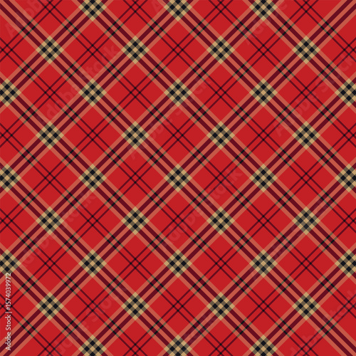 red cool trendy scottish tartan plaid checkered stripes skirt pattern wallpaper background suitable for textile print