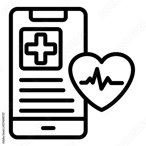 Health App  Icon Element For Design