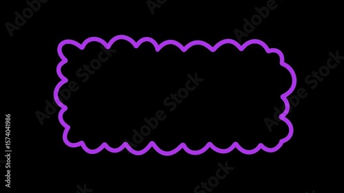 Abstract pencil line hand drawn animation. Transparent background. Alpha animation.