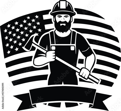 worker with shovel