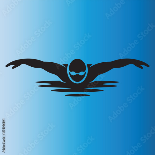 Swimmer swimming water