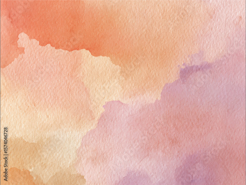 Warm Peach and Blush Watercolor Background

