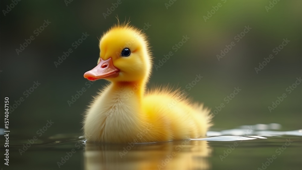 Adorable baby duckling on water Adorable baby duckling on water