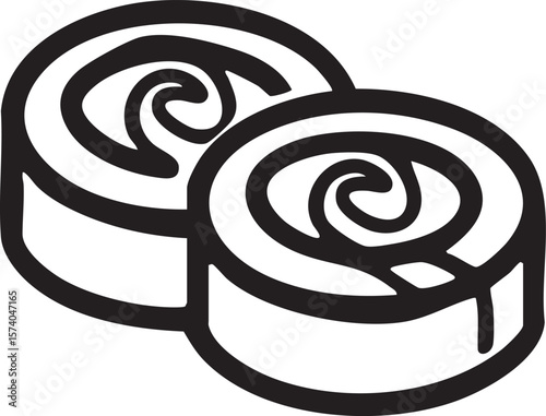 Delicious cinnamon rolls on a plate for a sweet breakfast treat
