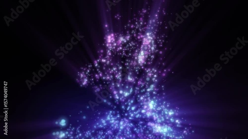 Abstract Fantasy Background Shiny Particles Dust Rays And Energy Flow Loop