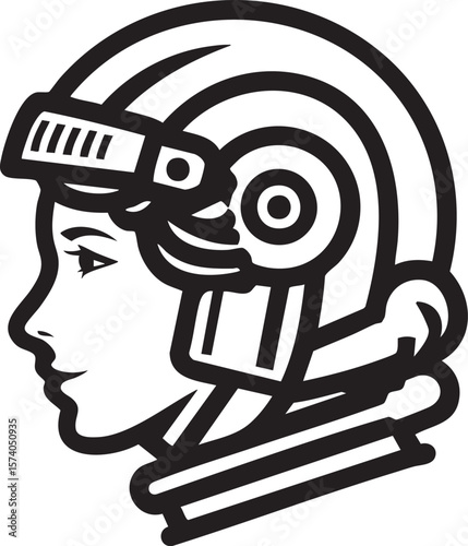Futuristic astronaut helmet design for space exploration