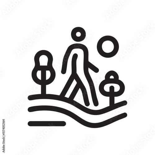 Walking in nature surrounded by trees during sunny day