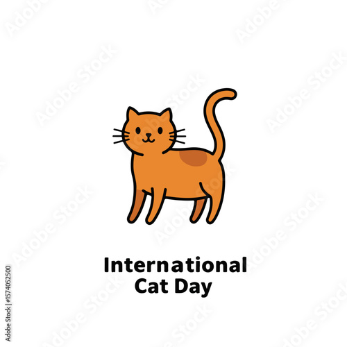 international cat day, pet, cute, animal, background, cat, card, kitten, funny, design, kitty, happy, poster, adorable, international, greeting, day, isolated, art, love, cat day, banner, cartoon