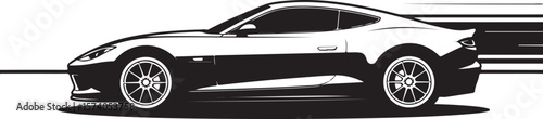 Racing Car Silhouette Vector Set