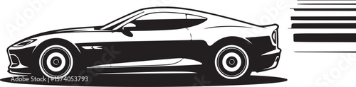 Racing Car Silhouette Vector Set
