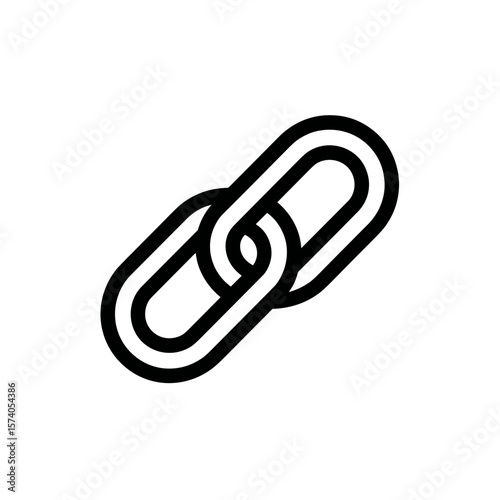 Link icon in simple flat design on white background  