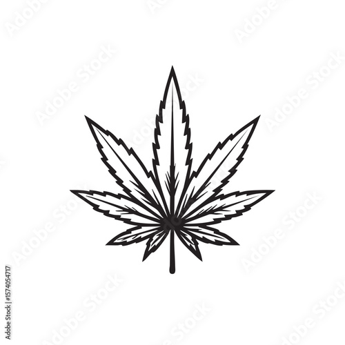 Cannabis leaf design for wellness and natural products